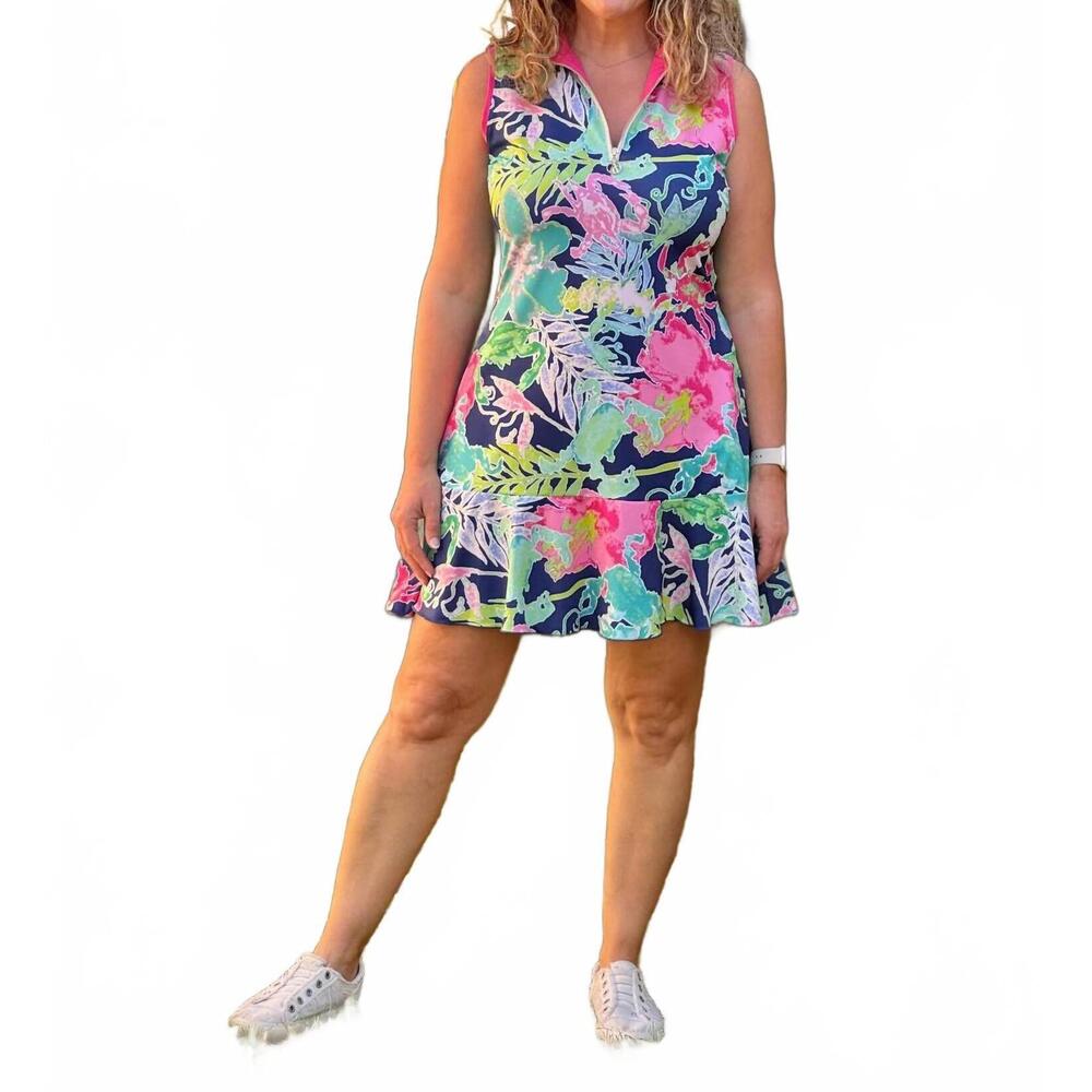NEW ANA CLARE jackie swing dress in crabby